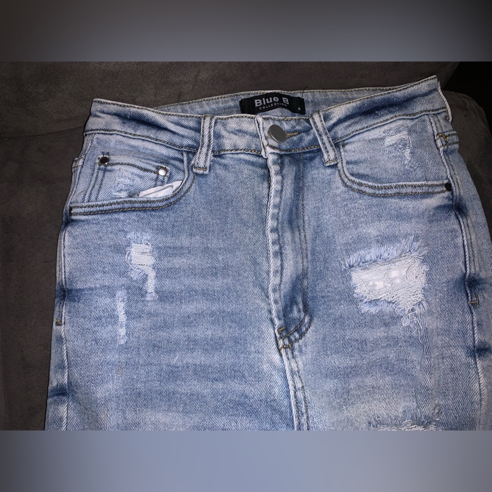 Women’s Blue B Collection Ripped Jeans - Picture 7 of 8